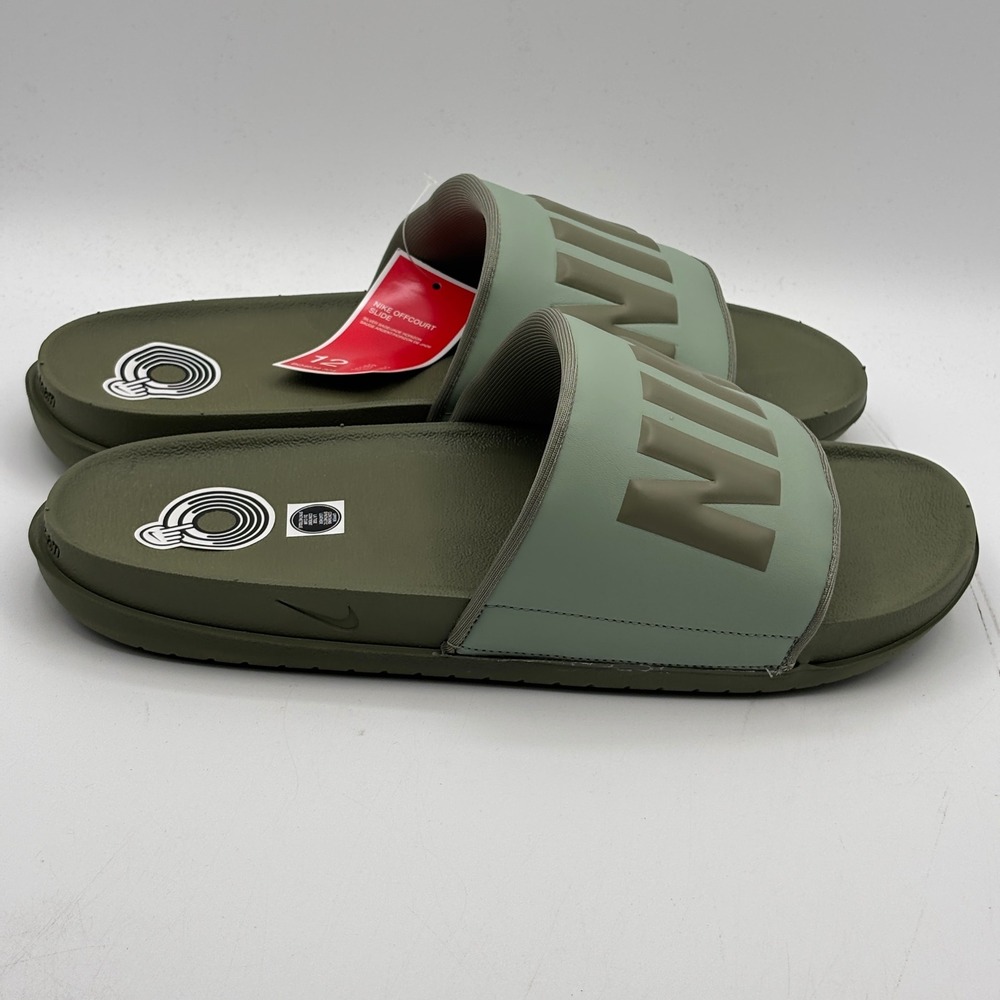 Nike Offcourt Slide Shoes Men Size 12 Silver Sage Jade Horizon BQ4639-304